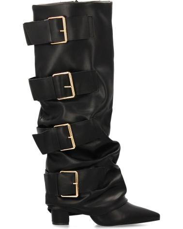 PUNTOSALAO BOTAS ALTAS CANO ENRUGADO COM FIVELAS PRETAS MODELO 76 VARIOS COLORES