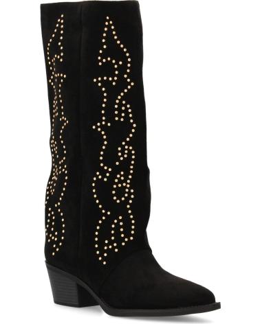 PUNTOSALAO HOHE SCHWARZE WESTERNSTIEFEL BESTICKT - MODELL 4022 VARIOS COLORES