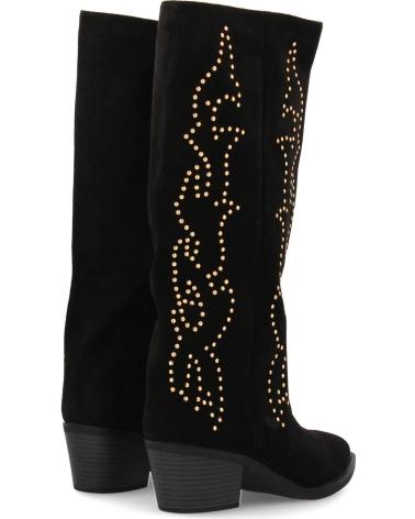 PUNTOSALAO HOHE SCHWARZE WESTERNSTIEFEL BESTICKT - MODELL 4022 VARIOS COLORES