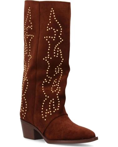 PUNTOSALAO HOHE BRAUNE WESTERNSTIEFEL BESTICKT - MODELL 4022 VARIOS COLORES