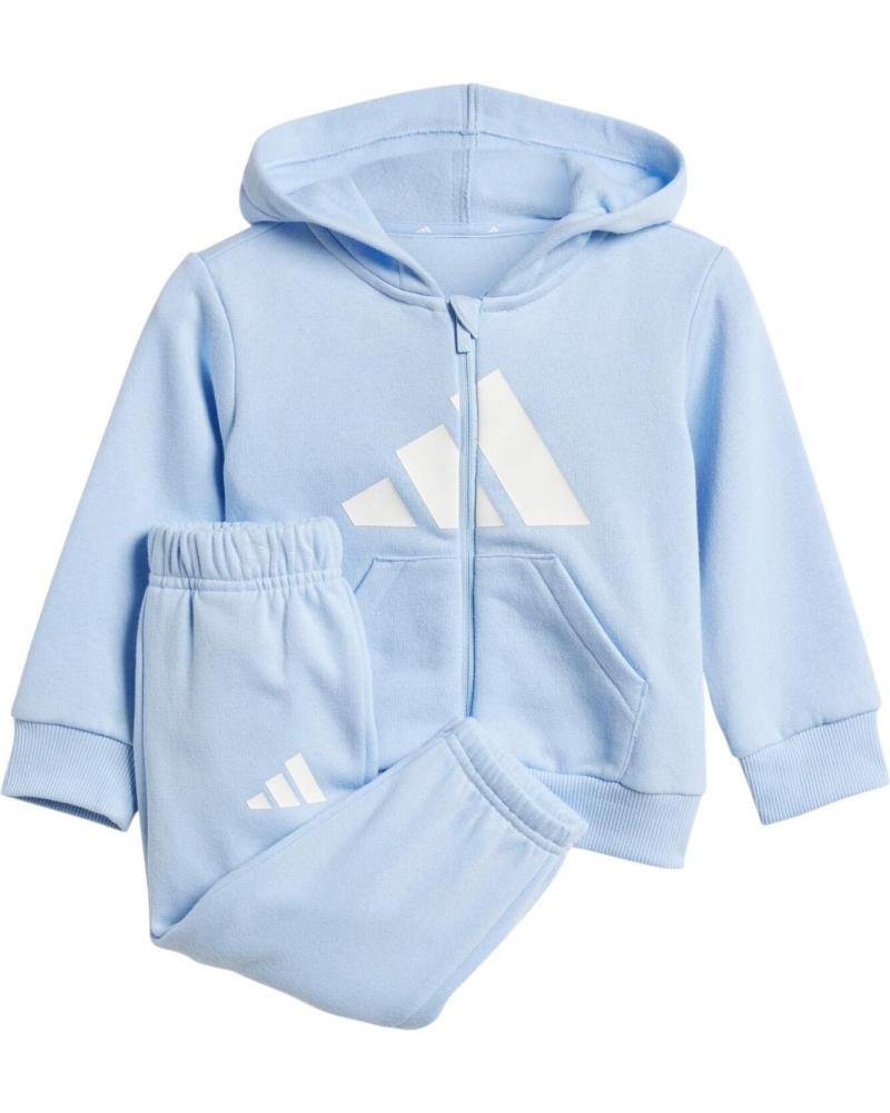 CONJUNTO CHÁNDAL BEBÉ ADIDAS CON CAPUCHA Y PANTALÓN AZUL CELESTE NAN