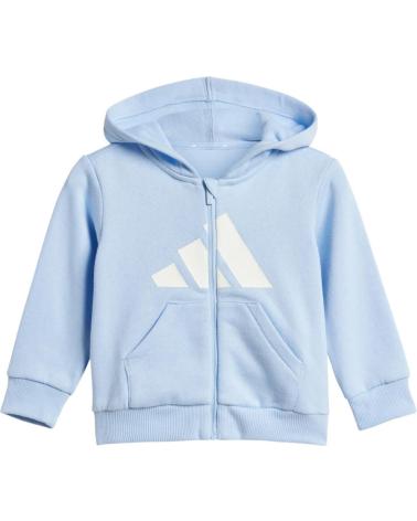 CONJUNTO CHÁNDAL BEBÉ ADIDAS CON CAPUCHA Y PANTALÓN AZUL CELESTE NAN