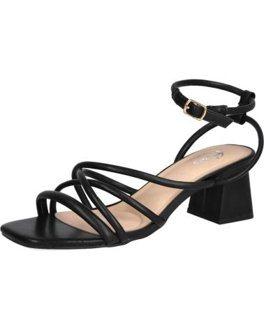 L&R SHOES YZ23-95 SANDALI CON TACCO MEDIO NERI NEGRO