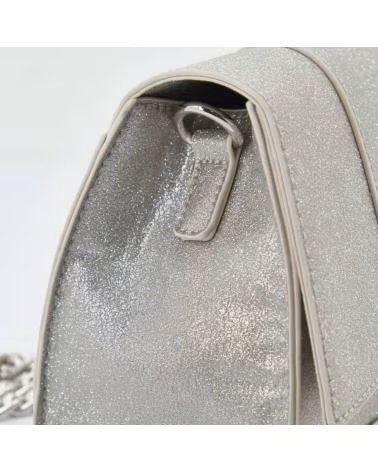 MENBUR BORSA DA SERA MODELLO 85267M GLITTER ARGENTO SILVER