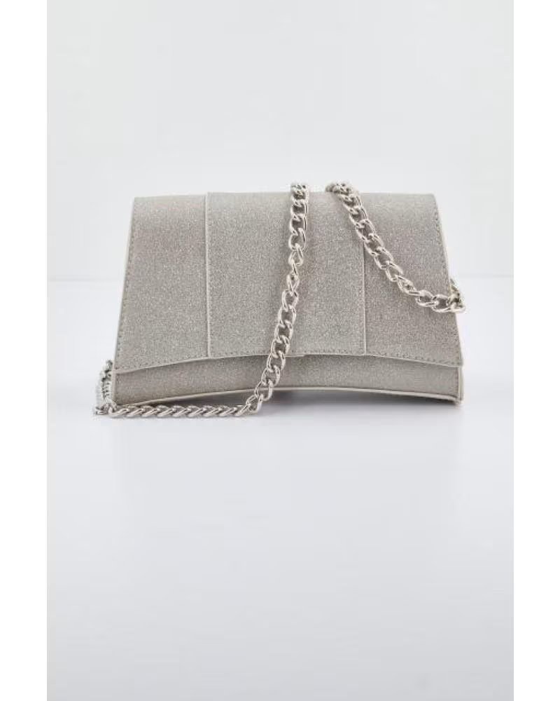 MENBUR BORSA DA SERA MODELLO 85267M GLITTER ARGENTO SILVER