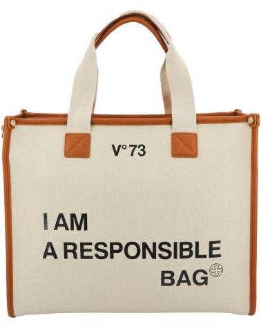BORSA TOTE V73 GANIMEDE SHOPPING MARRONE CHIARO NATURALE NATURALE