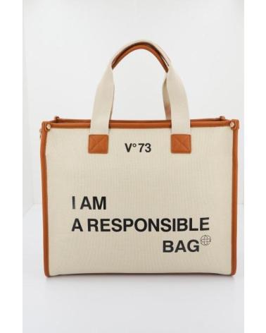 BORSA TOTE V73 GANIMEDE SHOPPING MARRONE CHIARO NATURALE NATURALE