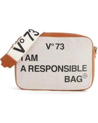 BOLSA A TIRACOLO V73 TASCAPANE RESPONSIBILITY MARROM NATURAL NTRLCUO