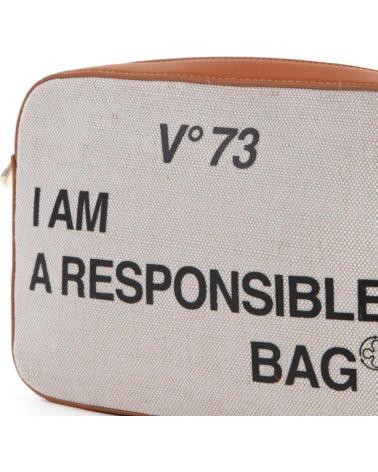 BOLSA A TIRACOLO V73 TASCAPANE RESPONSIBILITY MARROM NATURAL NTRLCUO