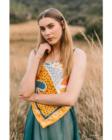 VERB TO DO PANUELOS MUJER MODELO CHECK MY EYES COLOR AMARILLO STMPD