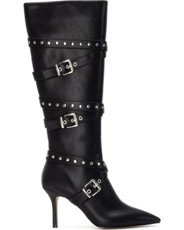 BOTA ALTA XTI 144650 PRETA COM FIVELAS E TACHAS NEGRO