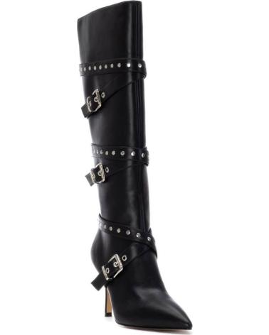 BOTA ALTA XTI 144650 PRETA COM FIVELAS E TACHAS NEGRO