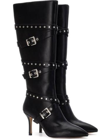 BOTA ALTA XTI 144650 PRETA COM FIVELAS E TACHAS NEGRO