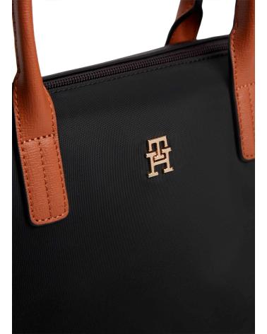 TOMMY HILFIGER POPETTE MINI TOTE BAG BLACK NEGRO