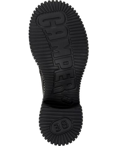 CAMPER PIX LONDON K201811 SCHWARZES LEDER - CHUNKY SOHLE NEGRO001