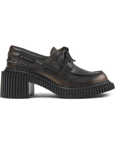 CAMPER PIX LONDON K201812 SCHWARZES LEDER MIT SCHNÜRSENKELN - CHUNKY SOHLE NEGRO001