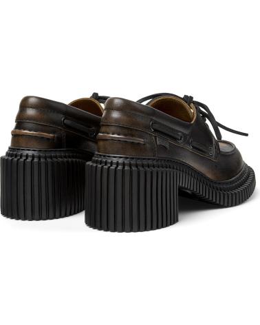CAMPER PIX LONDON K201812 SCHWARZES LEDER MIT SCHNÜRSENKELN - CHUNKY SOHLE NEGRO001