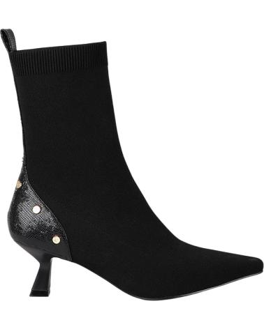 SOCKENSTIEFELETTE LOLA CASADEMUNT LF2505017-00N SCHWARZ MIT KITTEN-HEEL NEGRO