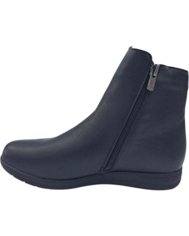 CALZADOMANIA FLACHER LEDERSTIEFEL MIT KLETTVERSCHLUSS SCHWARZ NEGRO