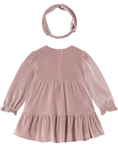 ROBE EN VELOURS MAYORAL 2904 ROSE AVEC BANDEAU ROSA