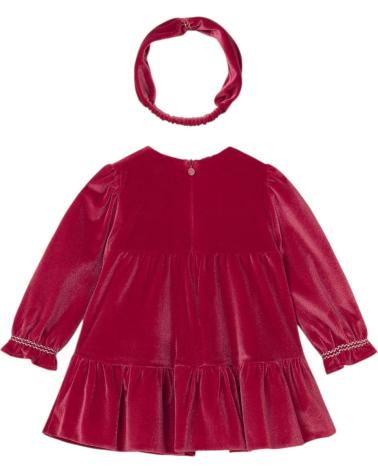 VESTIDO DE TERCIOPELO MAYORAL 2904 ROJO CON DIADEMA ROJO