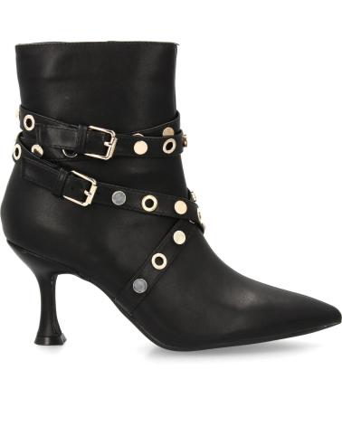 BOTTINES NOIRES SPORT3PUNTO0 S-5515 AVEC BOUCLES ET ŒILLETS MÉTALLIQUES VARIOS COLORES