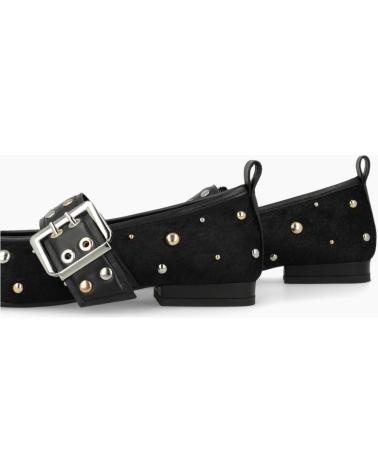 LODI CHAUSSURE PLATE LOVE A-ISQ5670P NOIRE À BOUCLE ET CLOUS NEGRO