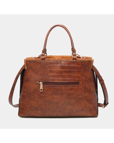 SAC À MAIN BINNARI MODÈLE 20860 MARRON TEXTURÉ MARRóN