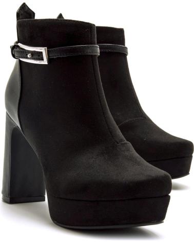 BOTÍN DE TACÓN Y PLATAFORMA MARIA MARE 63650 NEGRO CON HEBILLA NEGRO
