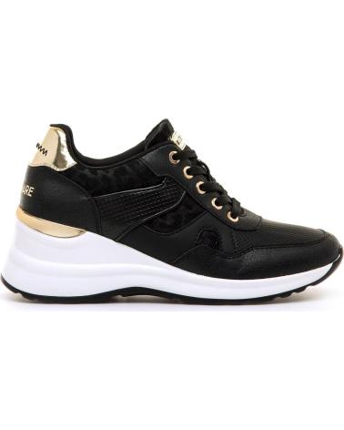 SNEAKERS CASUAL CON ZEPPA MARIA MARE 63647 NERE E DETTAGLI DORATI NEGRO