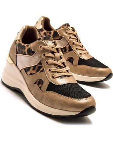MARIA MARE 63647 BRAUN ANIMAL-PRINT KEILABSATZ CASUAL-SNEAKER MIT GOLDDETAILS MARRóN