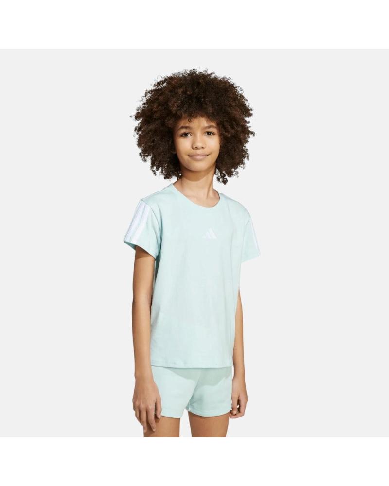 T-SHIRT DESPORTIVA ADIDAS MANGA CURTA AZUL CLARO PARA MENINA NAN