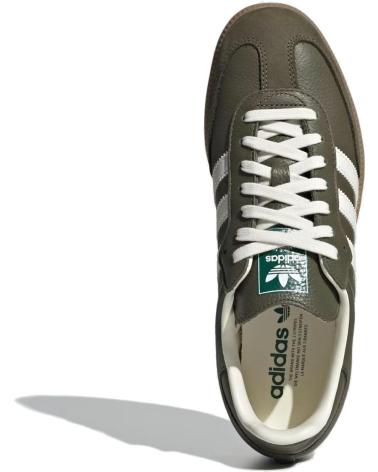 ADIDAS SAMBA OG JR0890 VERT KAKI AVEC BANDES BLANCHES ET SEMELLE GOMME GREEN