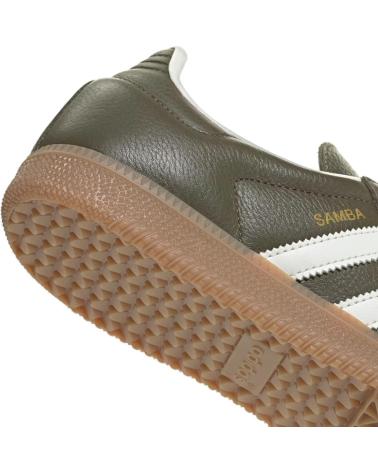 ADIDAS SAMBA OG JR0890 VERT KAKI AVEC BANDES BLANCHES ET SEMELLE GOMME GREEN