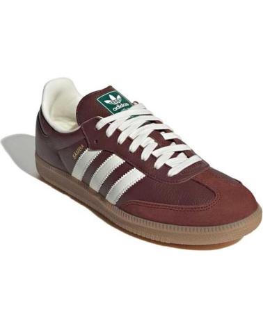 BASKETS ADIDAS SAMBA OG JR0892 BORDEAUX AVEC DÉTAILS OFF-WHITE ET SEMELLE GOMME BROWN