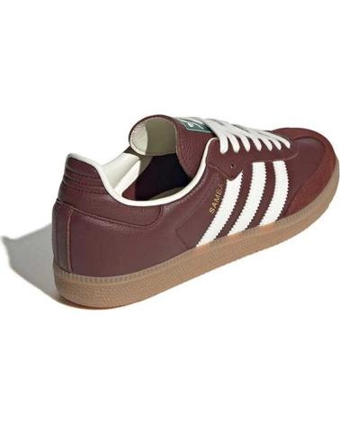 BASKETS ADIDAS SAMBA OG JR0892 BORDEAUX AVEC DÉTAILS OFF-WHITE ET SEMELLE GOMME BROWN
