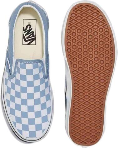 VANS OFF THE WALL SLIP-ON DAMIER BLEU AZUL