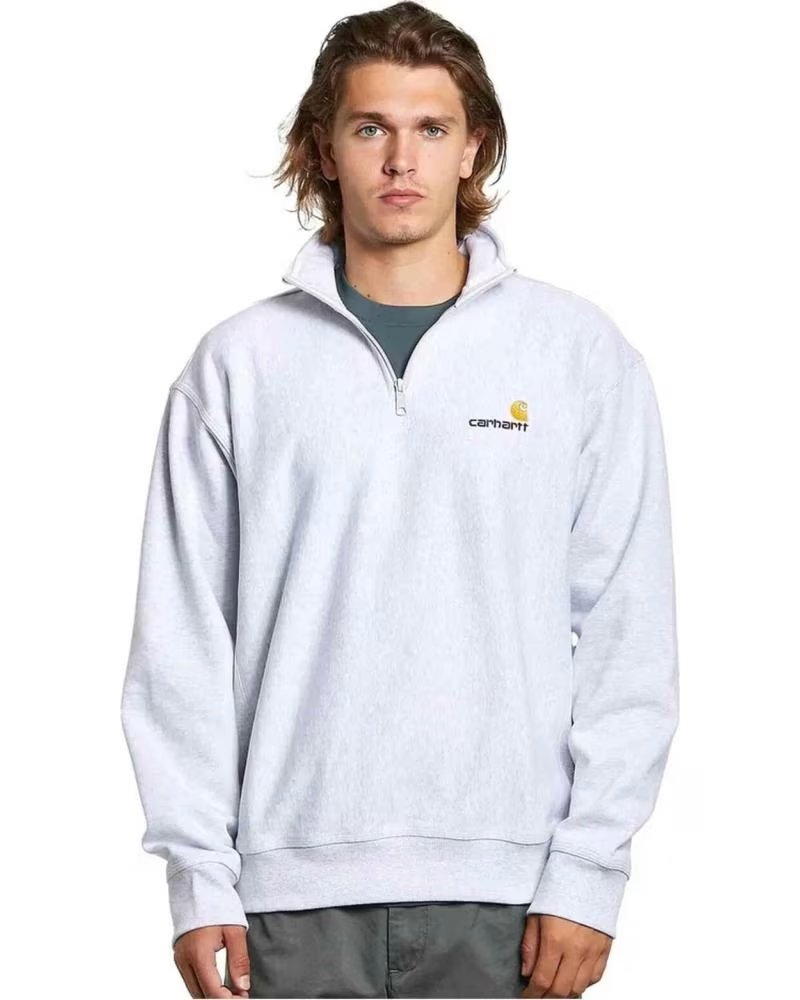 CARHARTT WIP FELPA AMERICAN SCRIPT ASH HEATHER GRIS