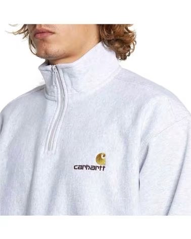 CARHARTT WIP FELPA AMERICAN SCRIPT ASH HEATHER GRIS