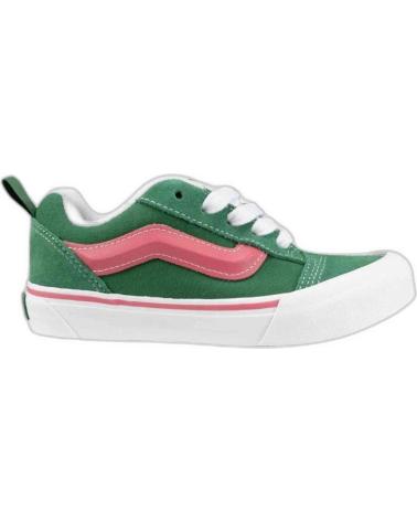 VANS OFF THE WALL BASKETS VERT ET ROSE POUR ENFANTS VERDE