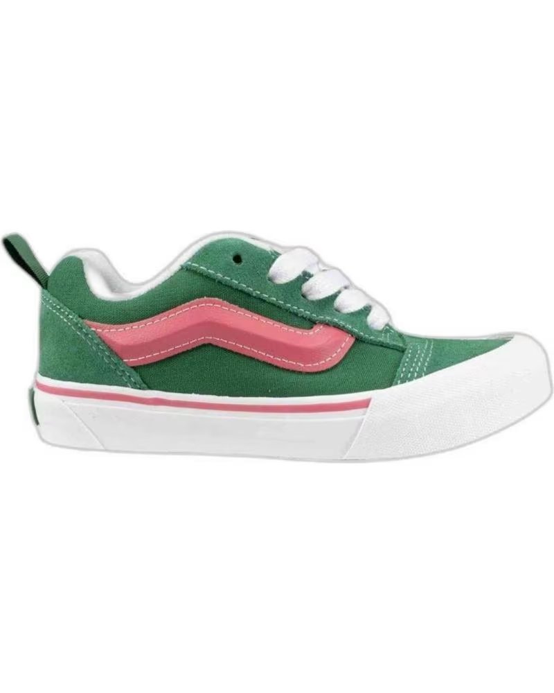 VANS OFF THE WALL BASKETS VERT ET ROSE POUR ENFANTS VERDE