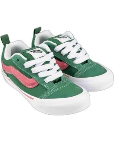 VANS OFF THE WALL BASKETS VERT ET ROSE POUR ENFANTS VERDE