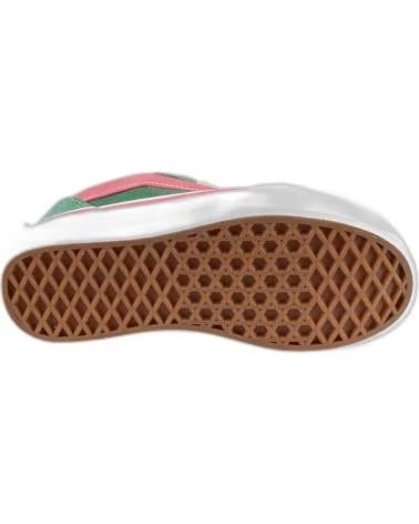 VANS OFF THE WALL BASKETS VERT ET ROSE POUR ENFANTS VERDE