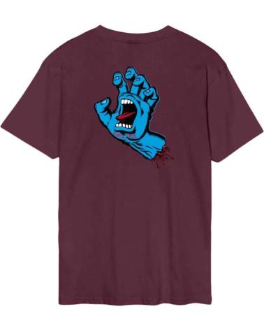 CAMISETA SANTA CRUZ SCREAMING HAND CHEST BURDEOS DARK CHERRY NAN