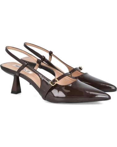 L&R SHOES 95-115 DÉCOLLETÉ SLINGBACK IN VERNICE MARRONE MARRON