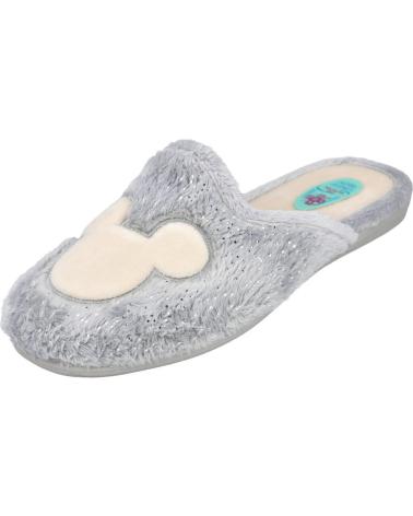 L&R SHOES NATALIA 5032 PANTOUFLES GRISES AVEC MOTIF MICKEY MOUSE GRIS