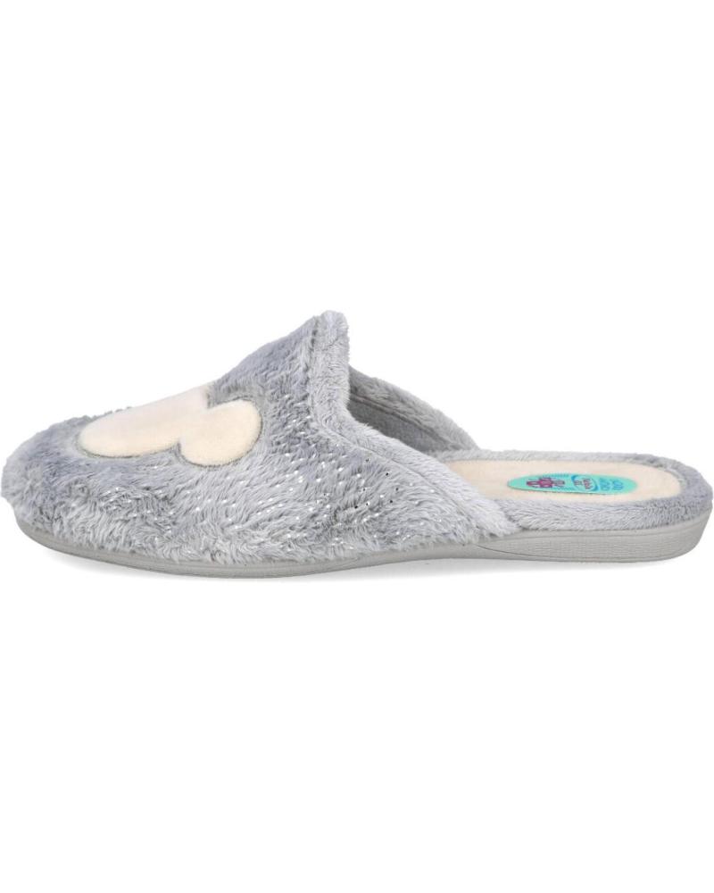 L&R SHOES NATALIA 5032 PANTOUFLES GRISES AVEC MOTIF MICKEY MOUSE GRIS