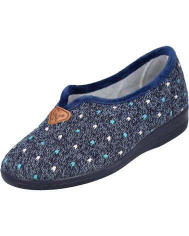 L&R SHOES NATALIA 590 PANTOFOLE CHIUSE BLU NAVY CON PUNTI BIANCHI MARINO