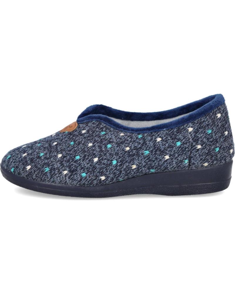 L&R SHOES NATALIA 590 PANTOFOLE CHIUSE BLU NAVY CON PUNTI BIANCHI MARINO
