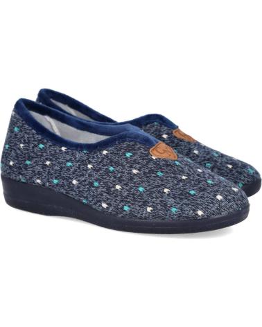 L&R SHOES NATALIA 590 PANTOFOLE CHIUSE BLU NAVY CON PUNTI BIANCHI MARINO